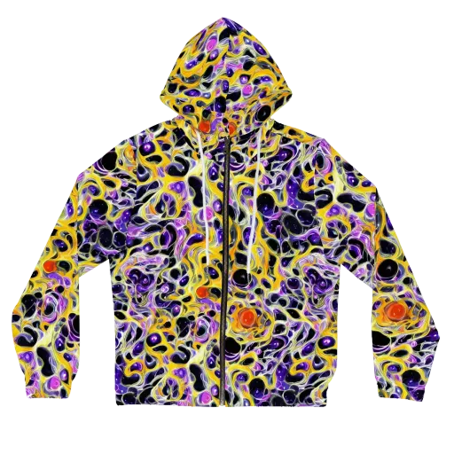 Solar Amethyst on a Women's Full-Zip Hoodie
