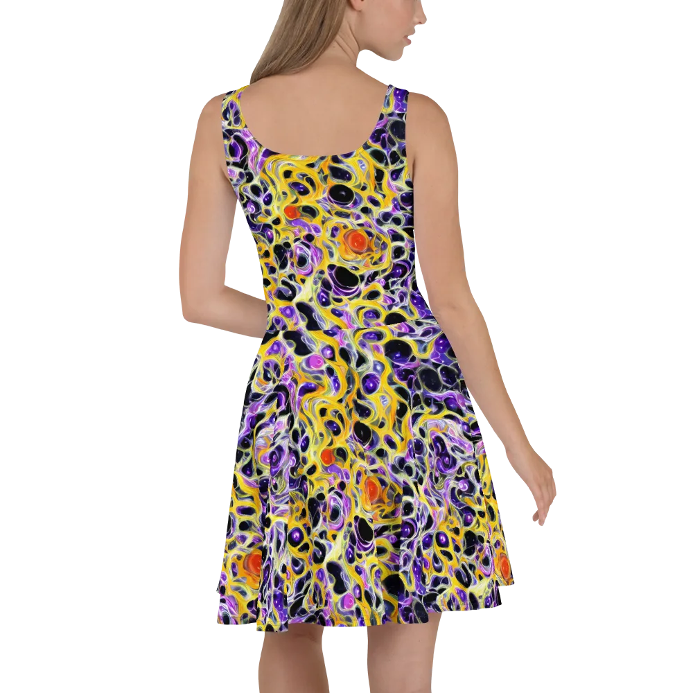Solar Amethyst on Skater Dress — Back