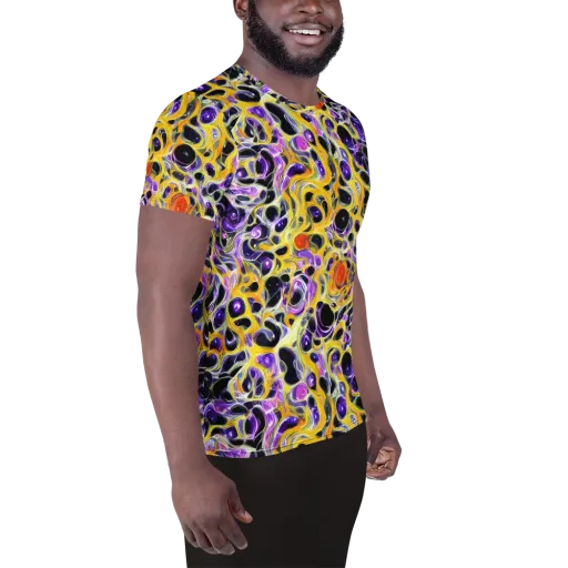 Solar Amethyst on a Men's Athletic T-Shirt