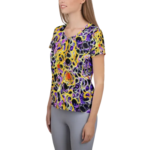 Solar Amethyst on a Women's Athletic T-Shirt