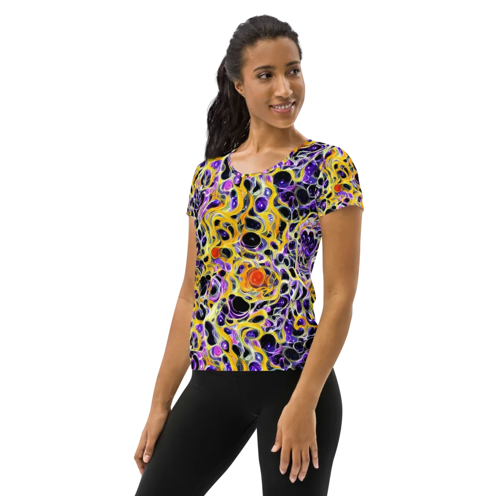 Solar Amethyst on Women's Athletic T-Shirt — Left