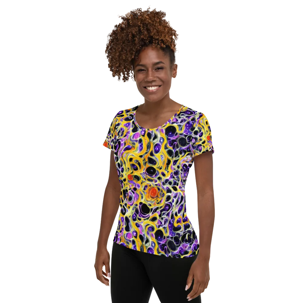 Solar Amethyst on Women's Athletic T-Shirt — Left