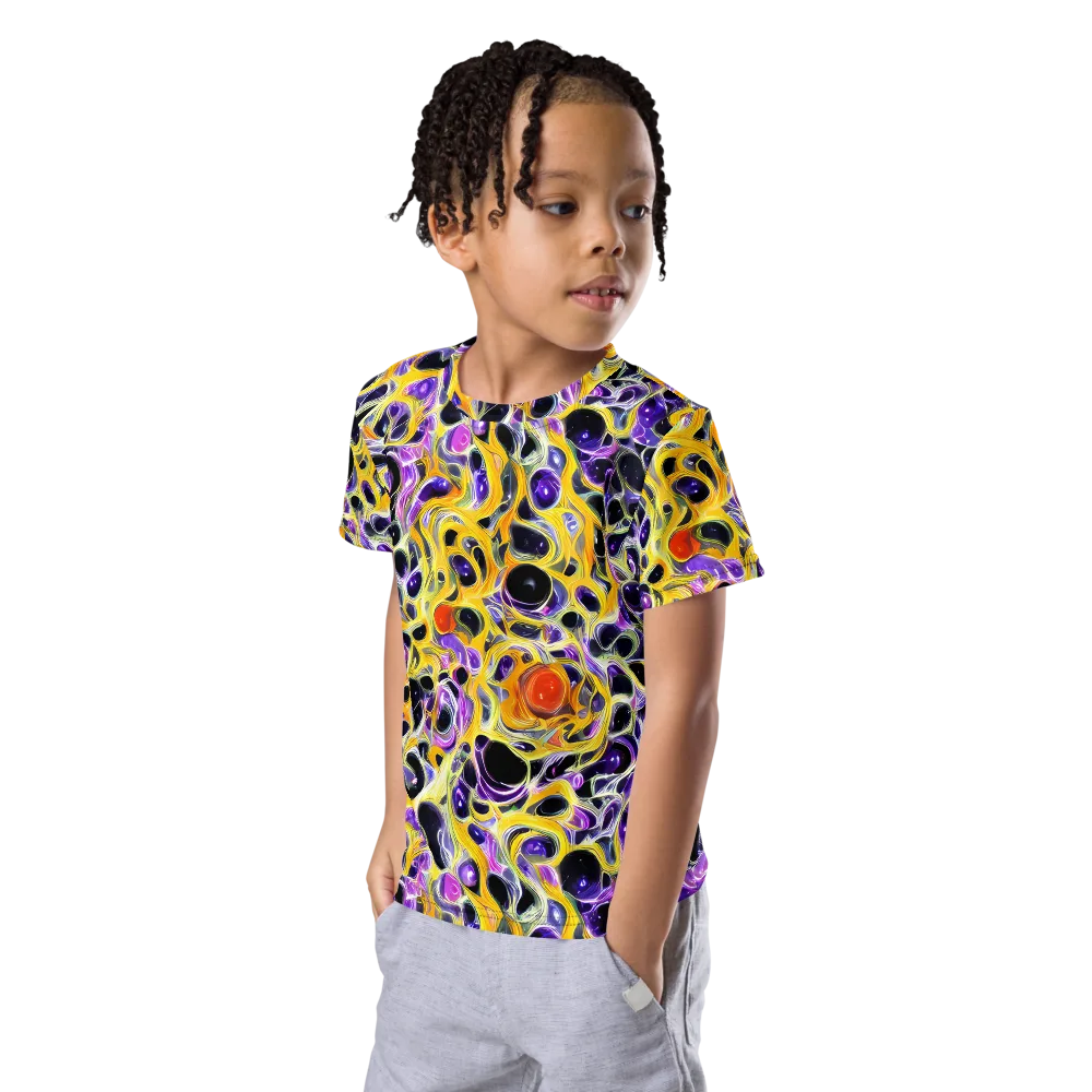 Solar Amethyst on Kids Crew Neck T-Shirt — Left Front