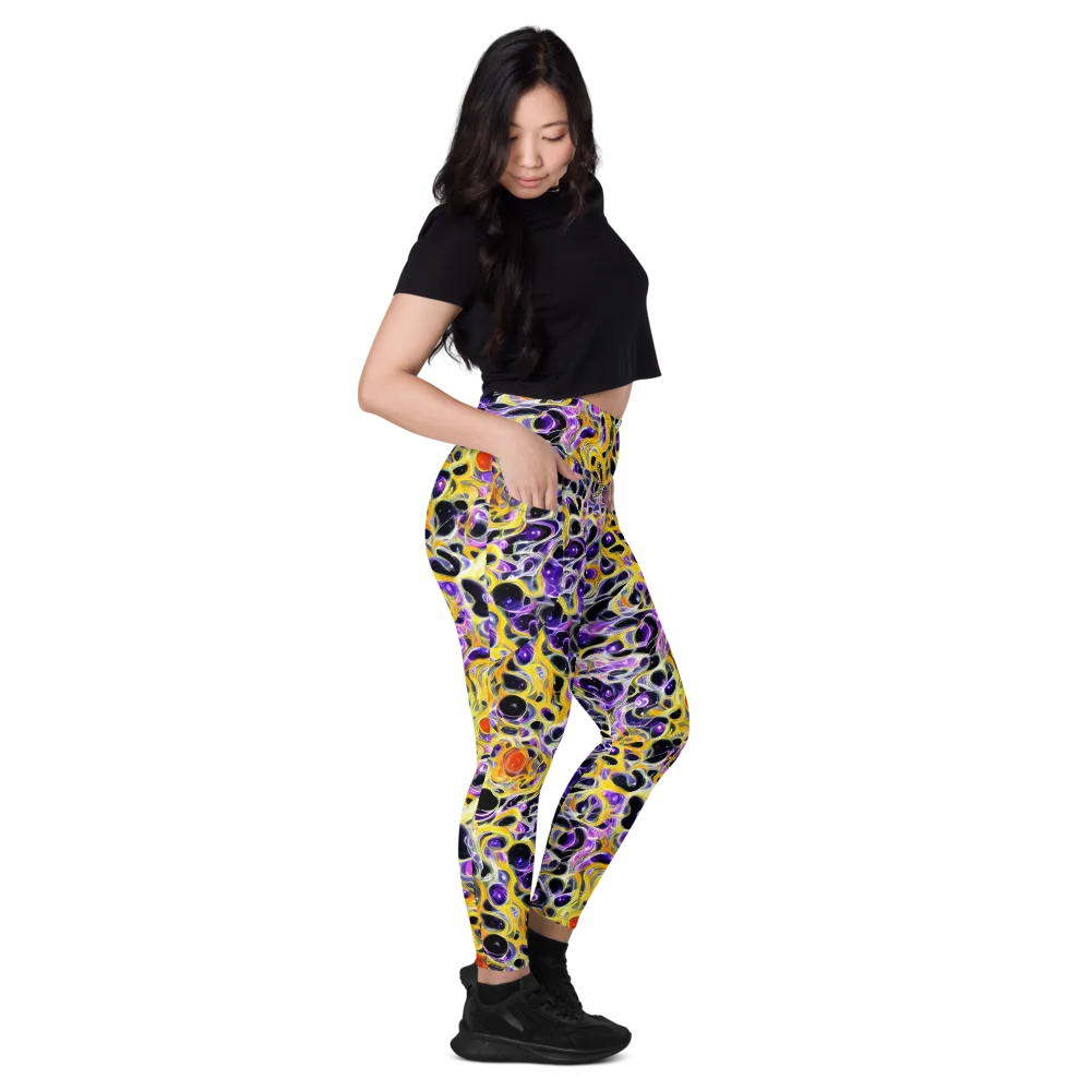 Solar Amethyst on Leggings with Pockets — Right