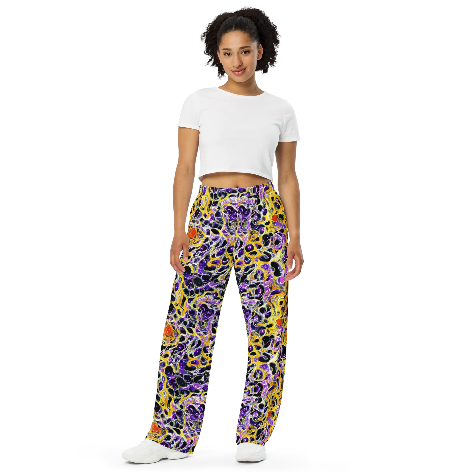 Solar Amethyst on Wide-Leg Pants — Front