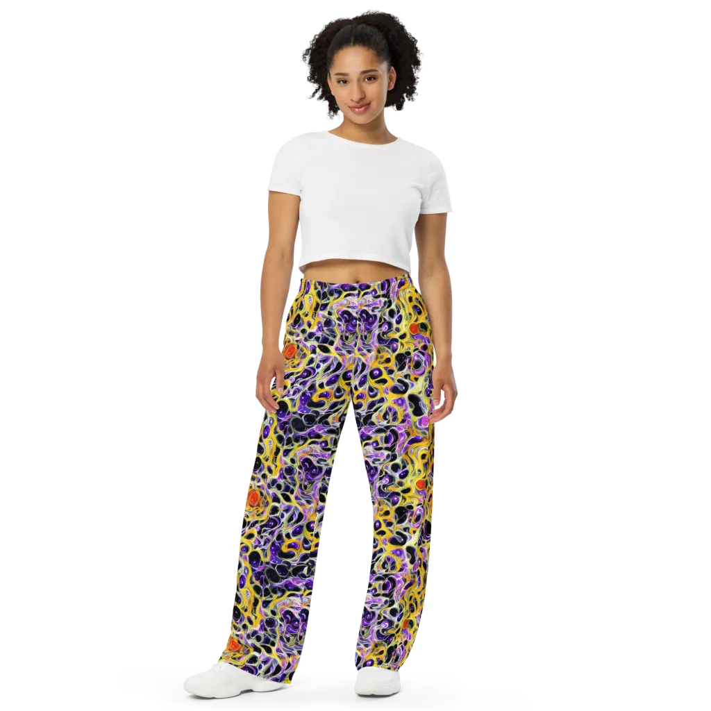 Solar Amethyst on Wide-Leg Pants — Front