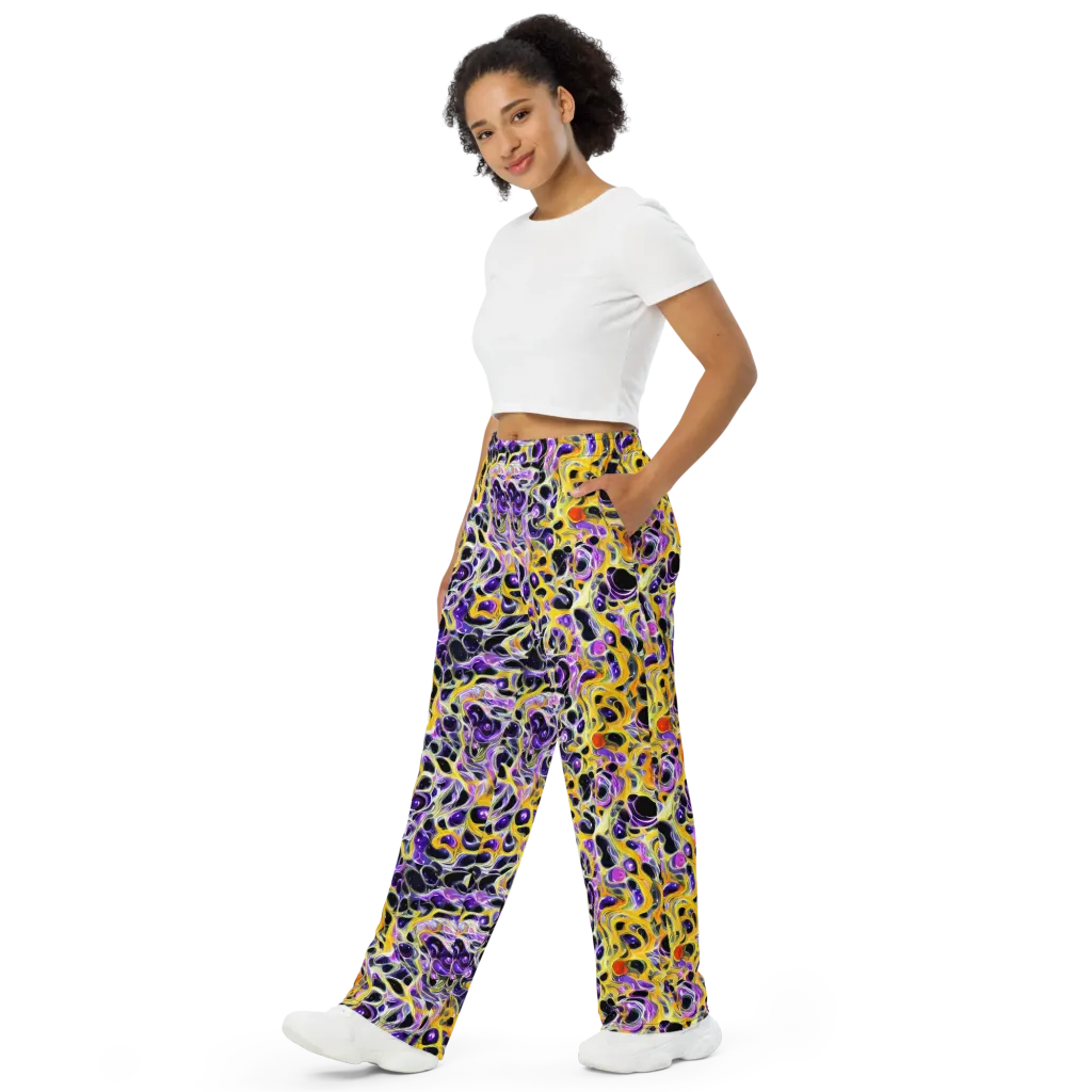 Solar Amethyst on Wide-Leg Pants — Left Front