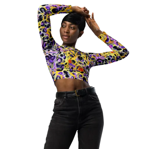 Solar Amethyst on a Long Sleeve Crop Top
