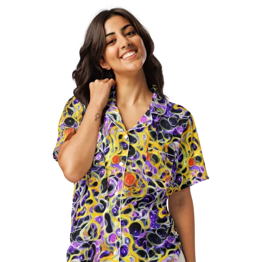 Solar Amethyst on a Women's Short Sleeve Pajama Top