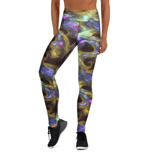 Indigo Infinity on a Yoga Leggings