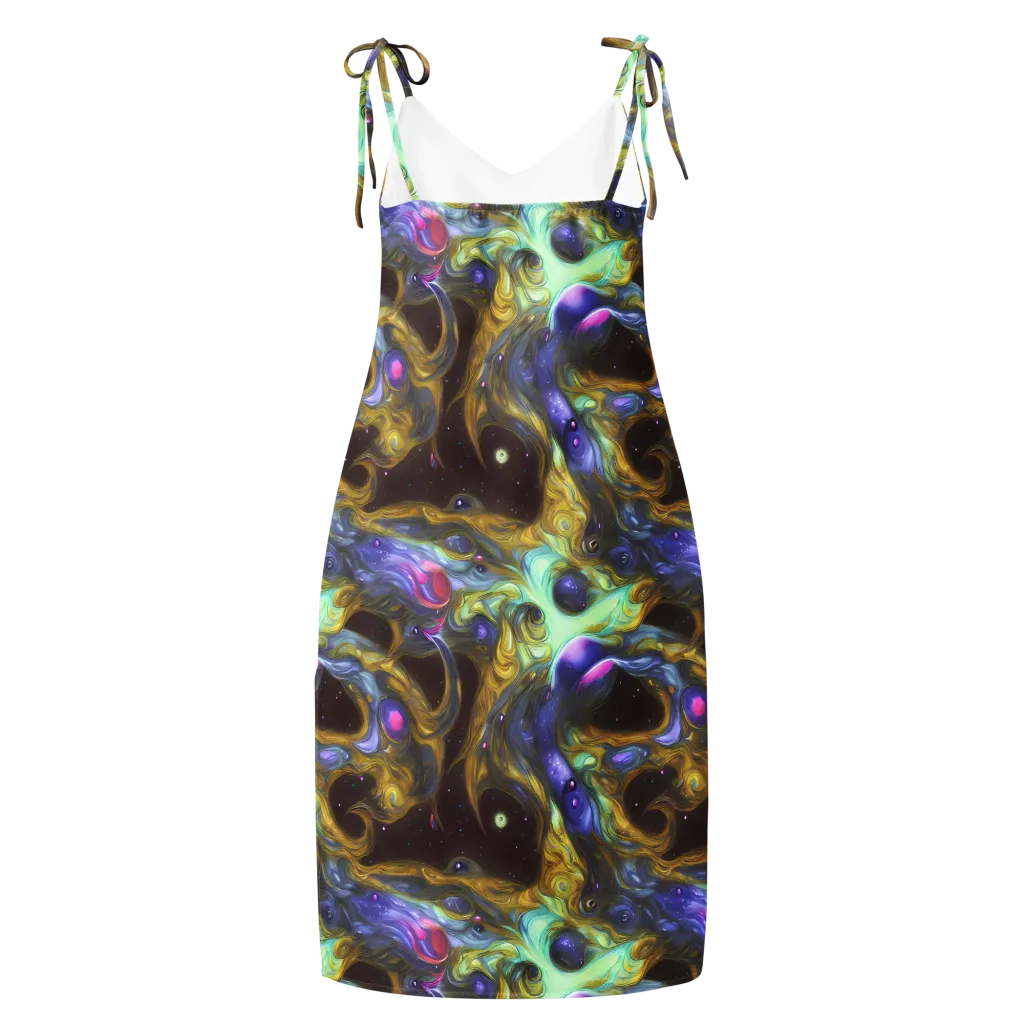 Indigo Infinity on Slip Dress — Back