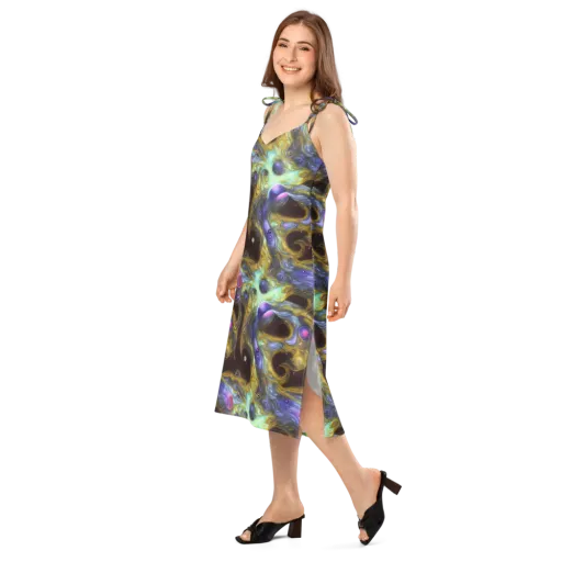 Indigo Infinity on a Slip Dress