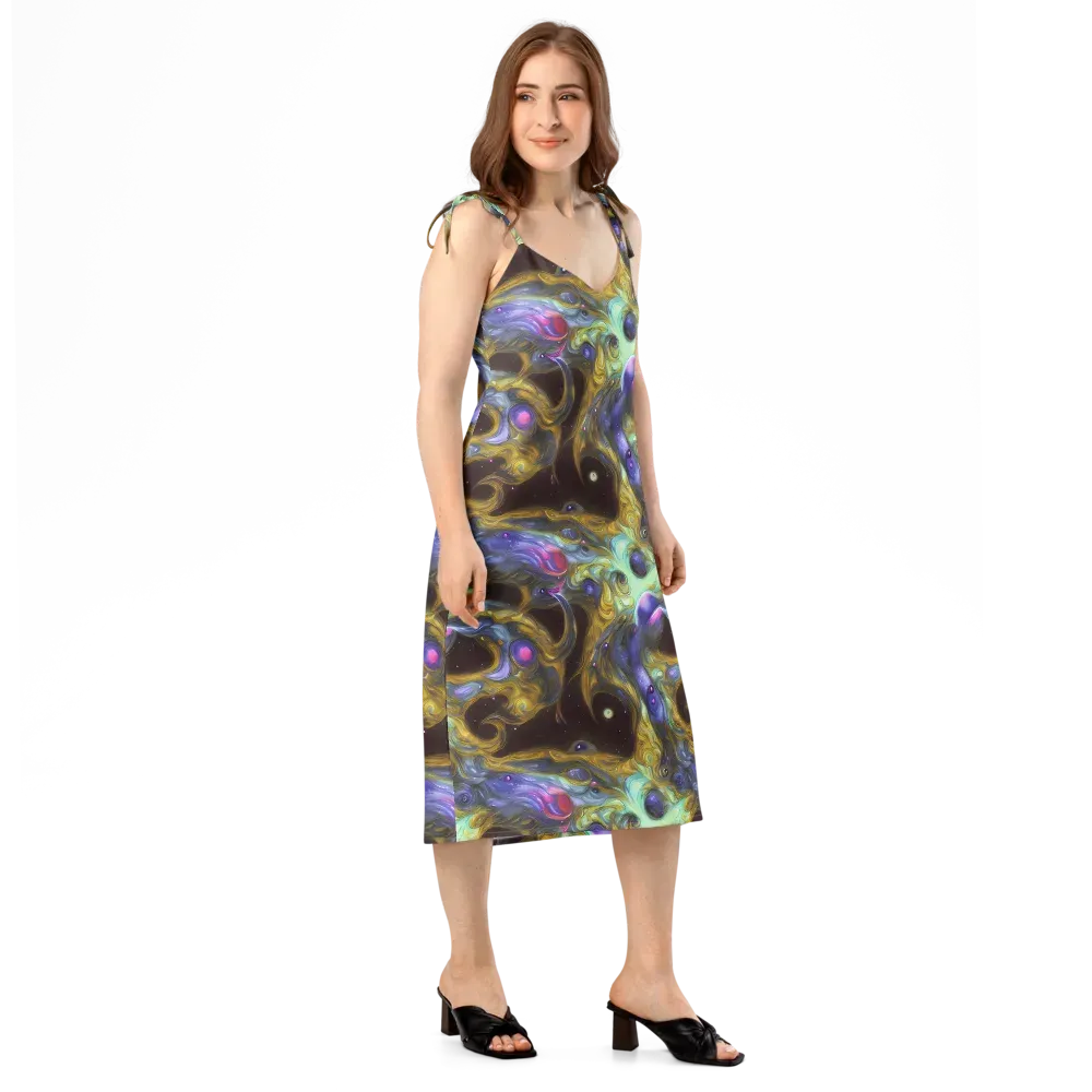 Indigo Infinity on Slip Dress — Right Front
