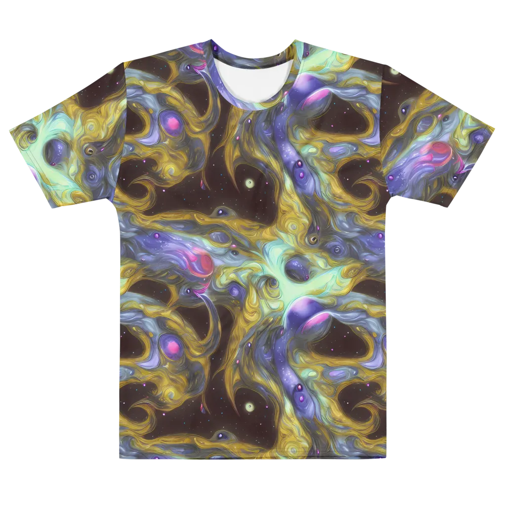 Indigo Infinity on Men's Cotton Crew Neck T-Shirt — Front
