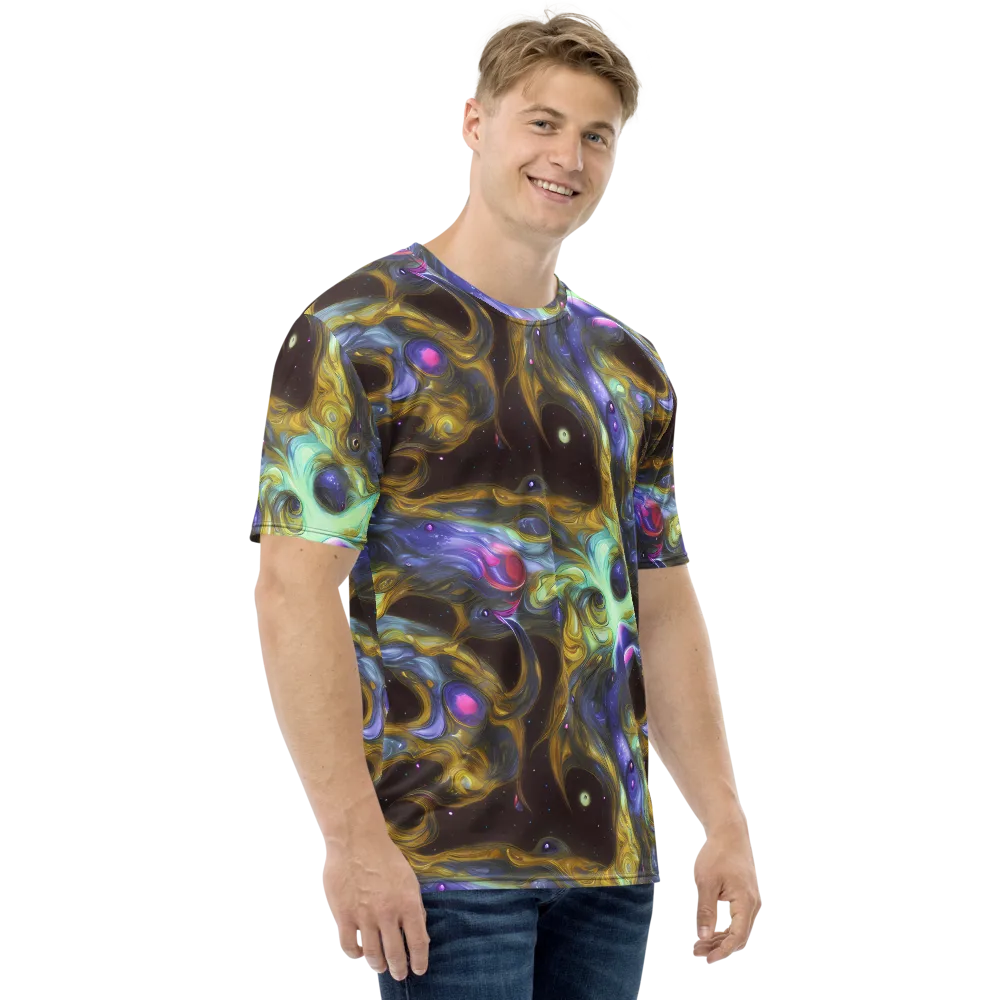 Indigo Infinity on Men's Crew Neck T-Shirt — Right