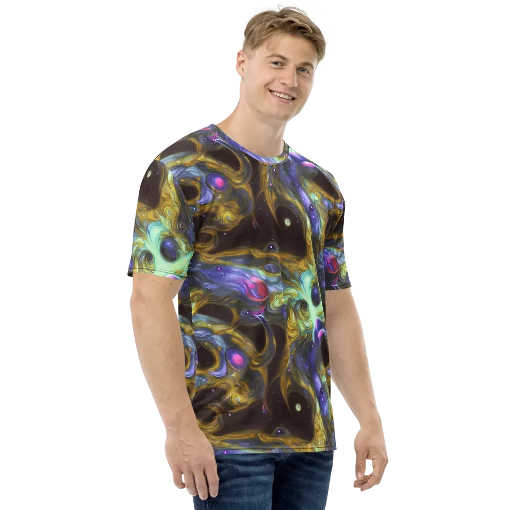 Indigo Infinity on Men's Crew Neck T-Shirt — Right