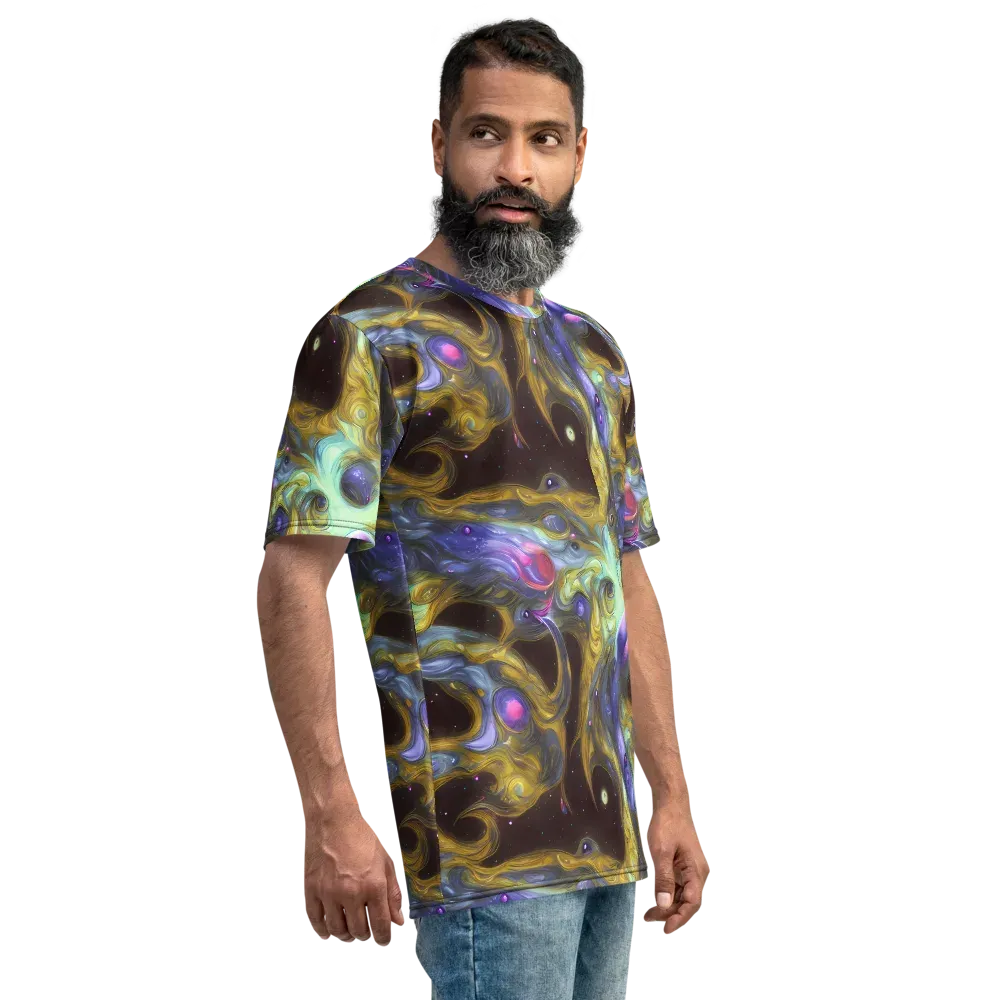 Indigo Infinity on Men's Crew Neck T-Shirt — Right