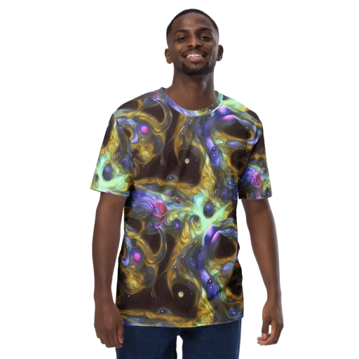 Indigo Infinity on a Men's Crew Neck T-Shirt