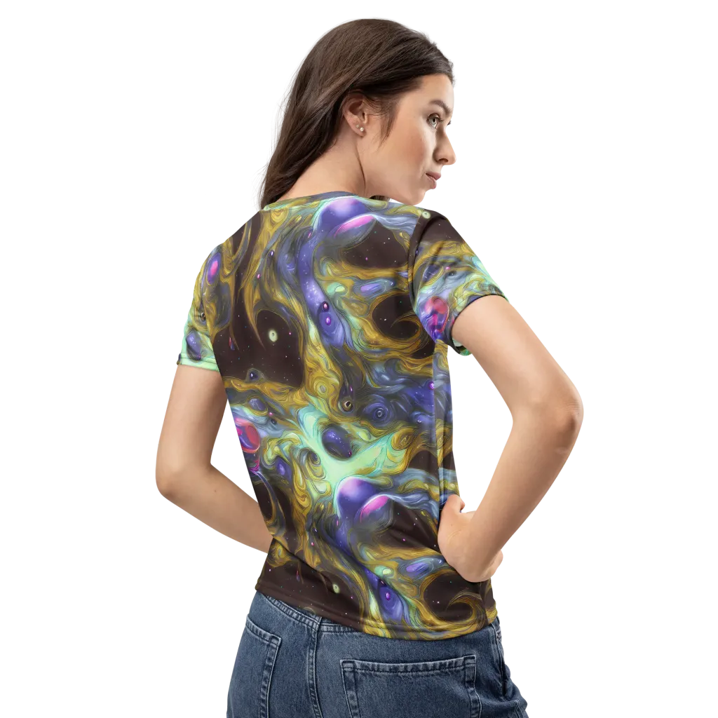 Indigo Infinity on Women's Crew Neck T-Shirt — Back