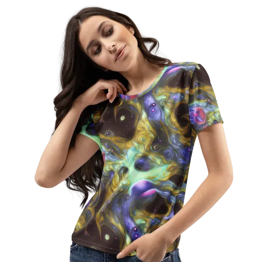 Indigo Infinity on a Women's Crew Neck T-Shirt