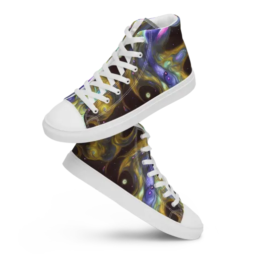 Indigo Infinity on a Women's High Top Canvas Shoes