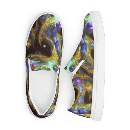 Indigo Infinity on a Men's Slip-On Canvas Shoes