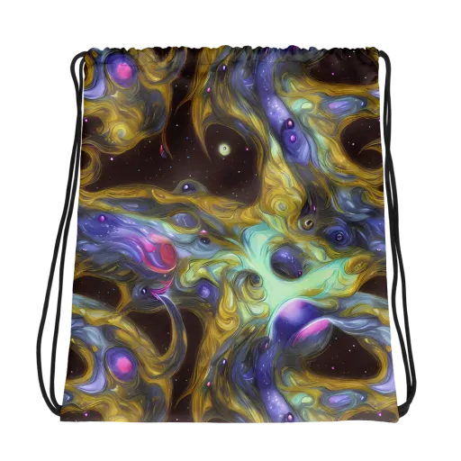 Indigo Infinity on a Drawstring Bag