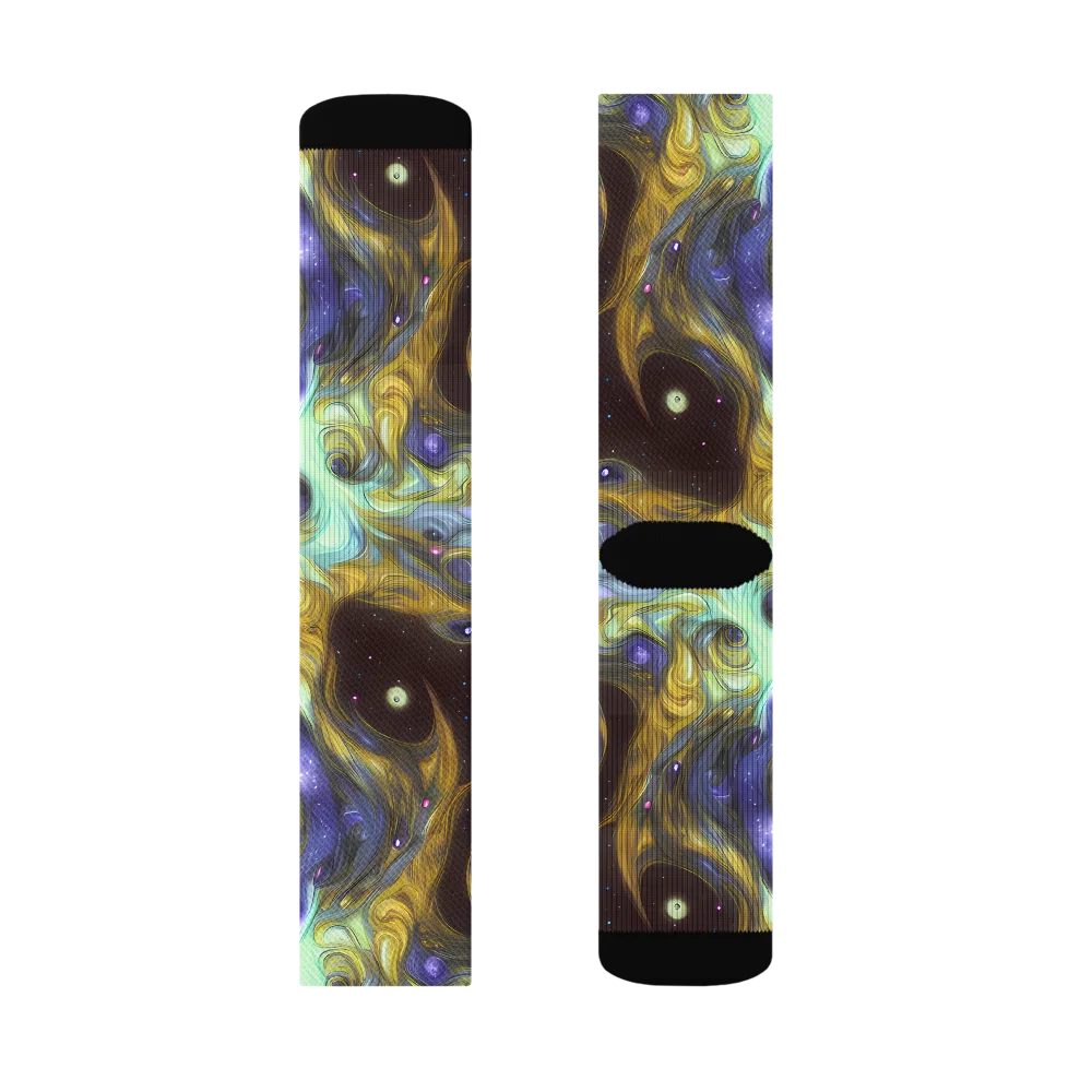 Indigo Infinity on Socks — Right Sock