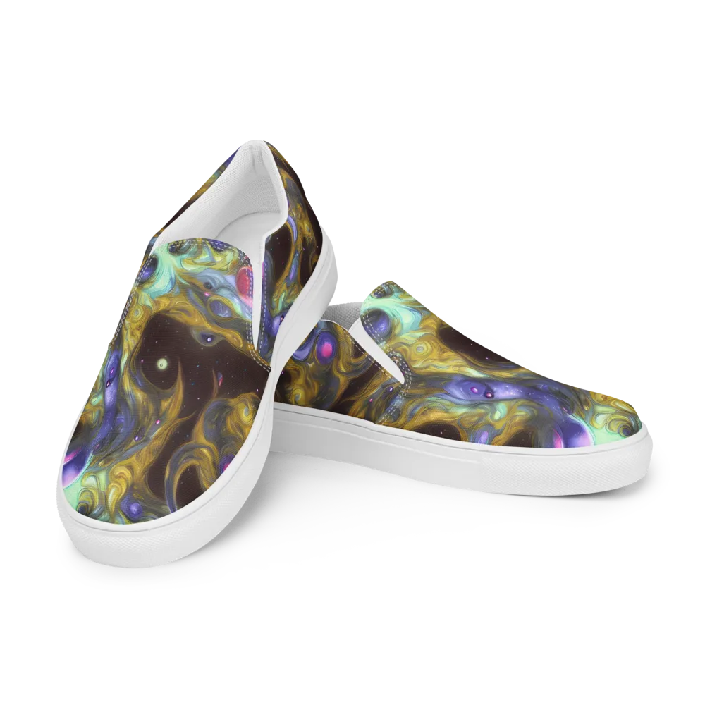 Indigo Infinity on Women's Slip-On Canvas Shoes — Left Front