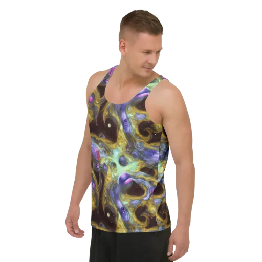 Indigo Infinity on a Men's Tank Top