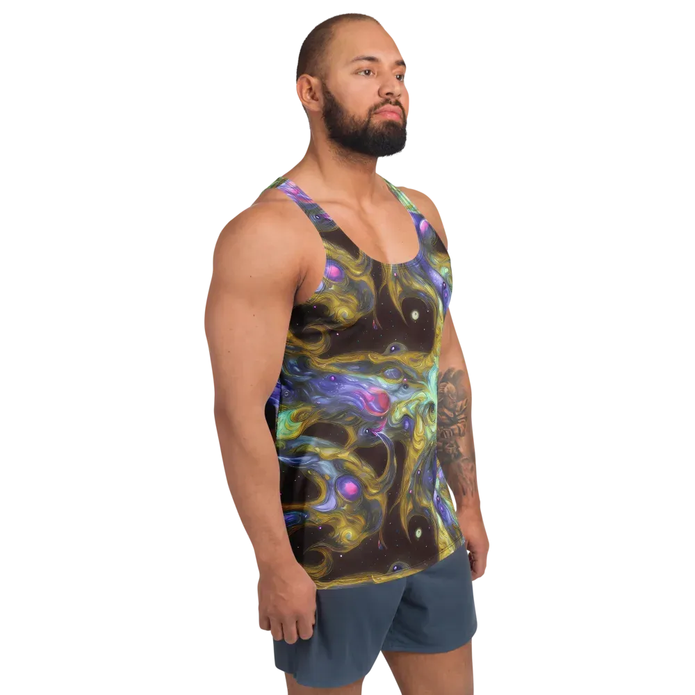Indigo Infinity on Men's Tank Top — Right Front
