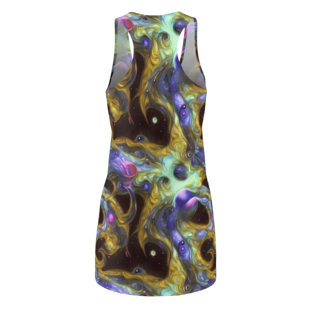Indigo Infinity on Racerback Dress — Back