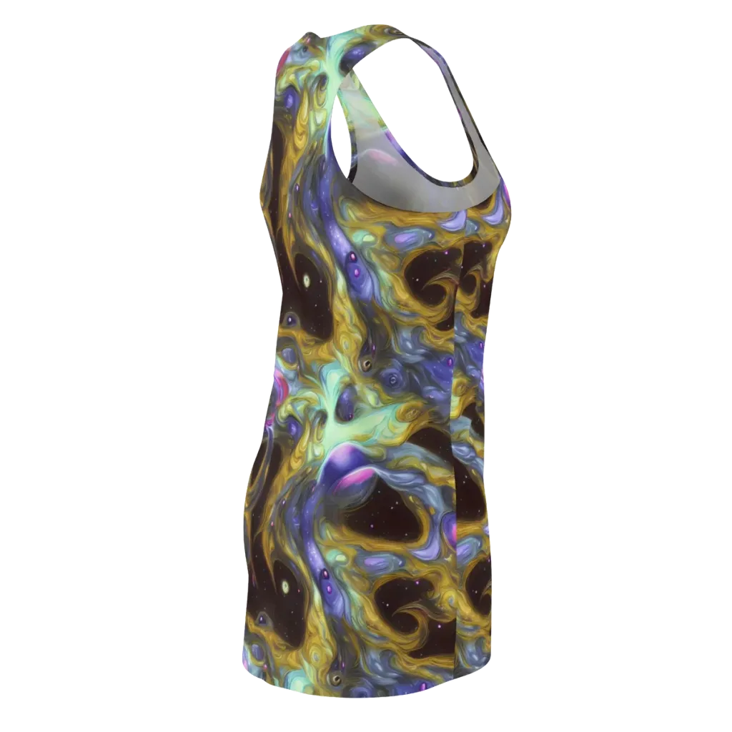 Indigo Infinity on Racerback Dress — Back Side
