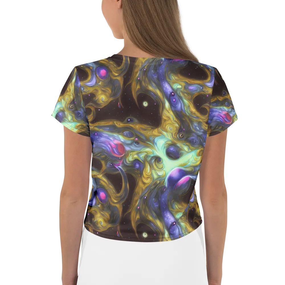 Indigo Infinity on Crop Tee — Back