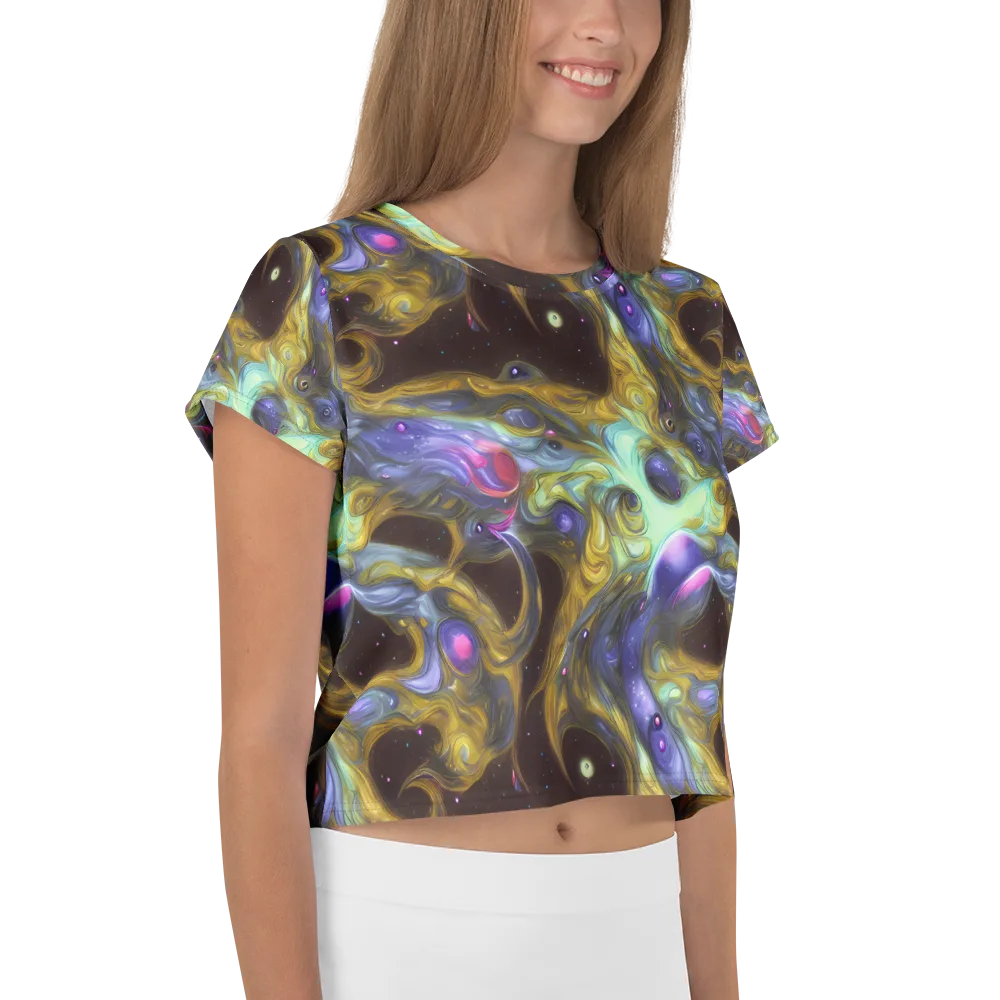 Indigo Infinity on Crop Tee — Right