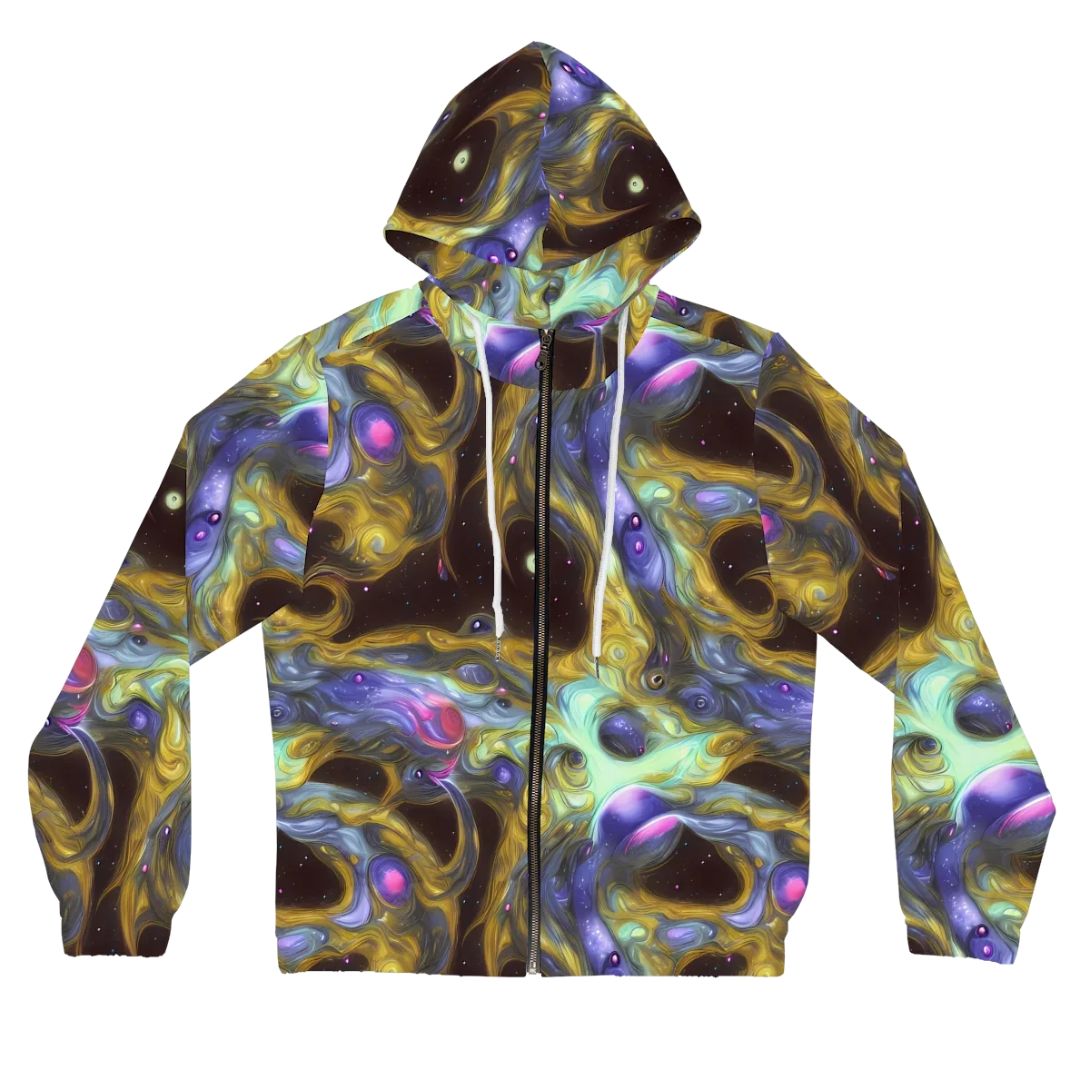 Indigo Infinity on Women's Full-Zip Hoodie — Front