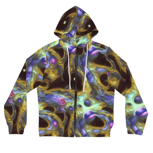 Indigo Infinity on a Women's Full-Zip Hoodie