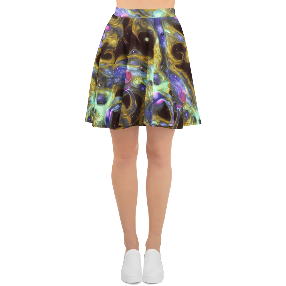 Indigo Infinity on Skater Skirt — Front