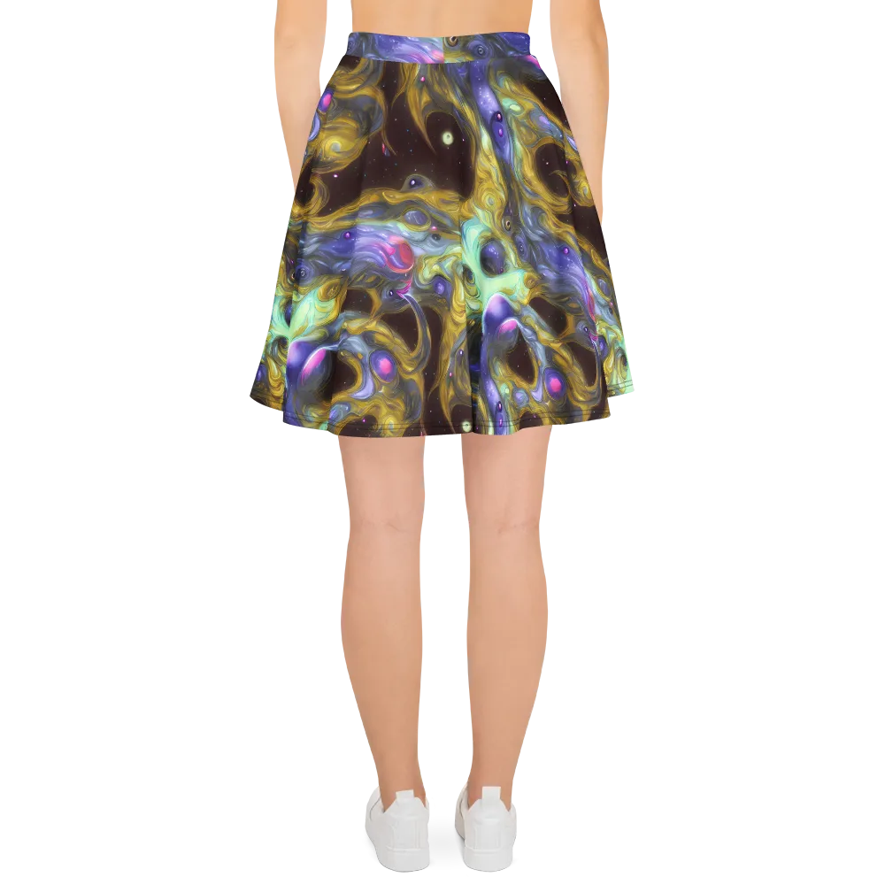 Indigo Infinity on Skater Skirt — Back