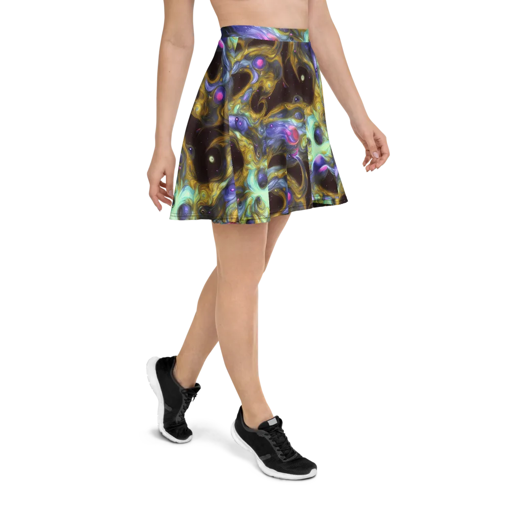 Indigo Infinity on Skater Skirt — Right