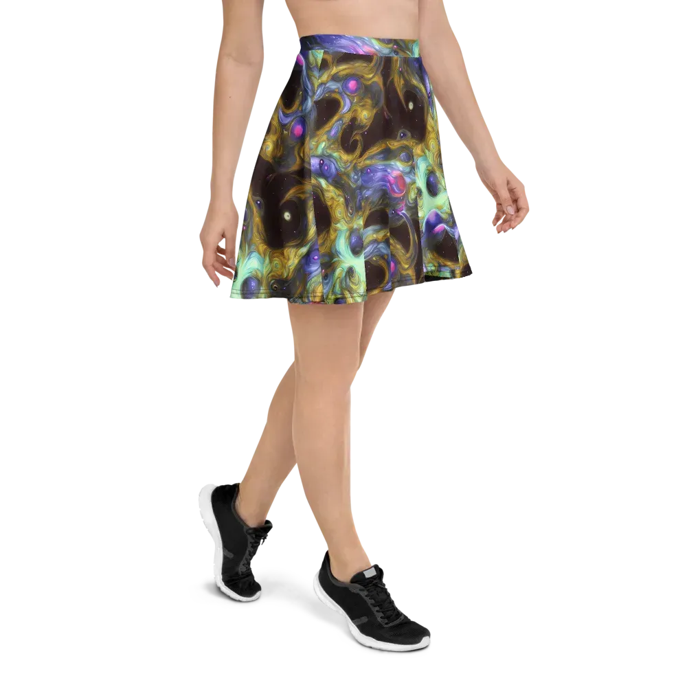 Indigo Infinity on Skater Skirt — Right