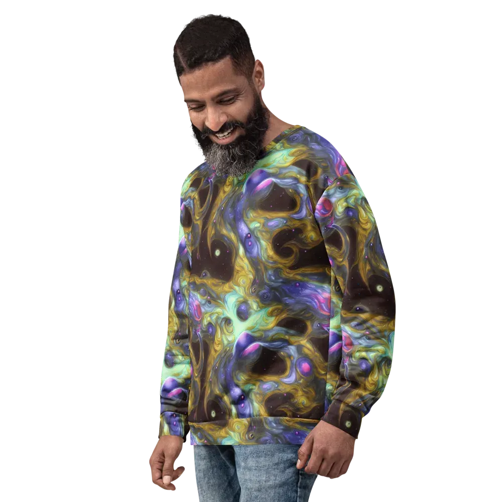 Indigo Infinity on Sweatshirt — Left Front