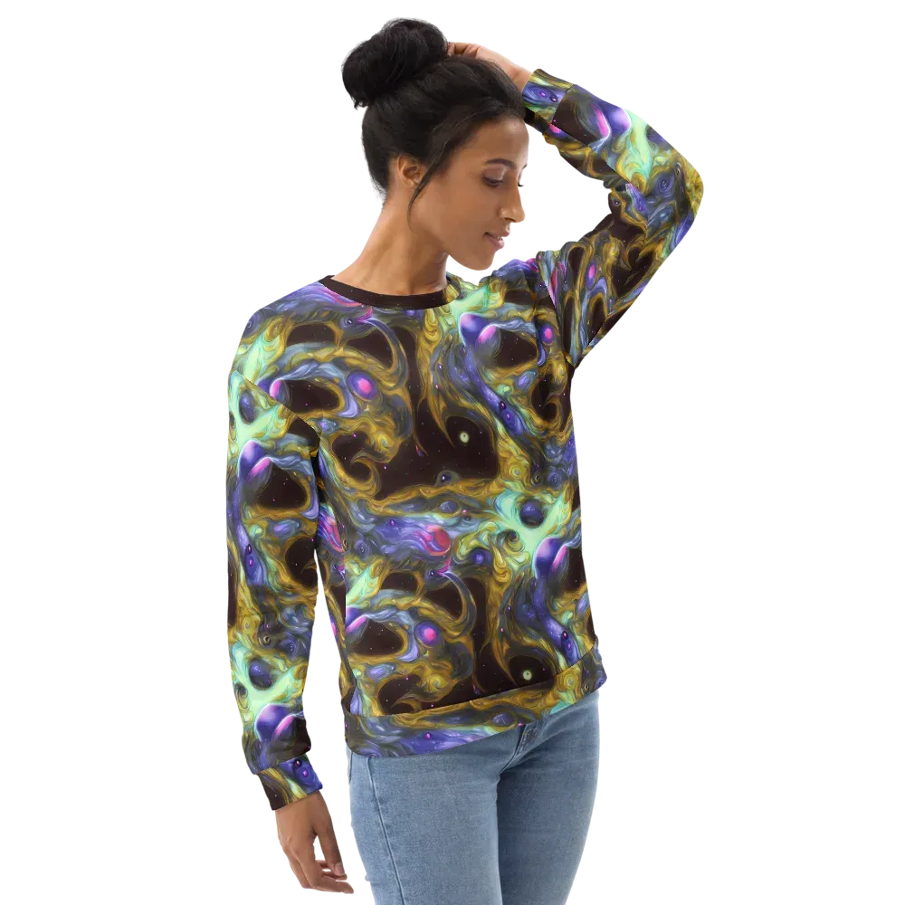 Indigo Infinity on Sweatshirt — Right Front