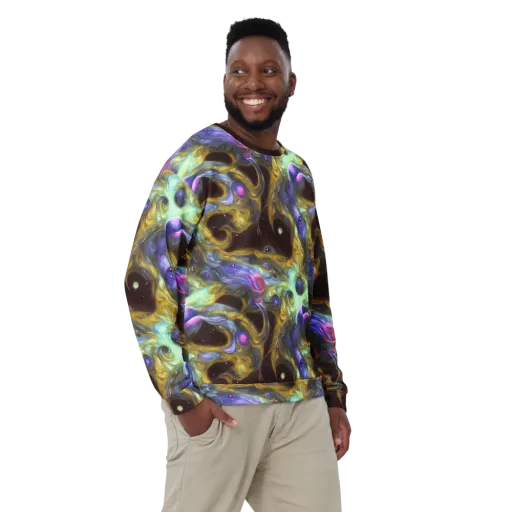Indigo Infinity on a Sweatshirt