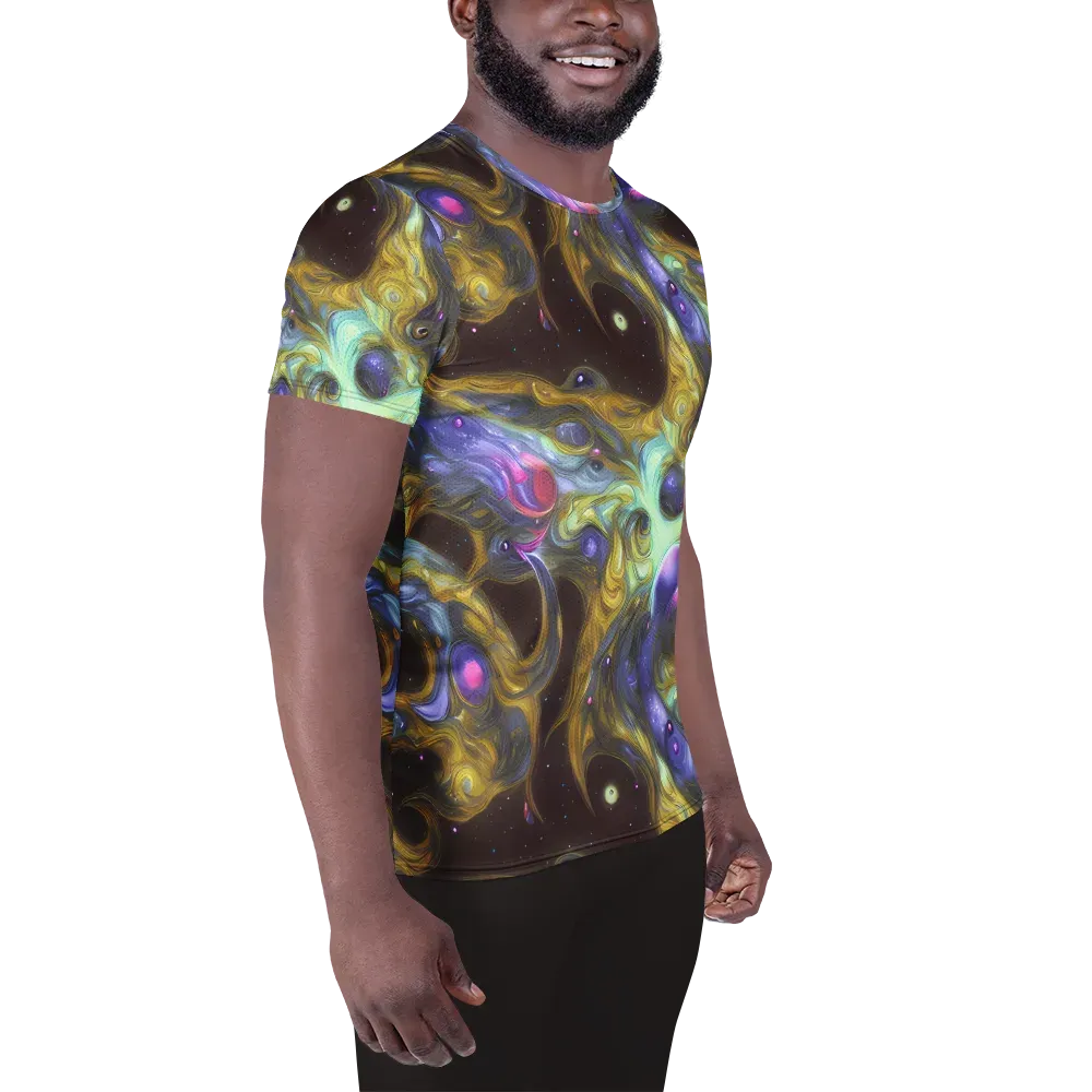 Indigo Infinity on Men's Athletic T-Shirt — Right