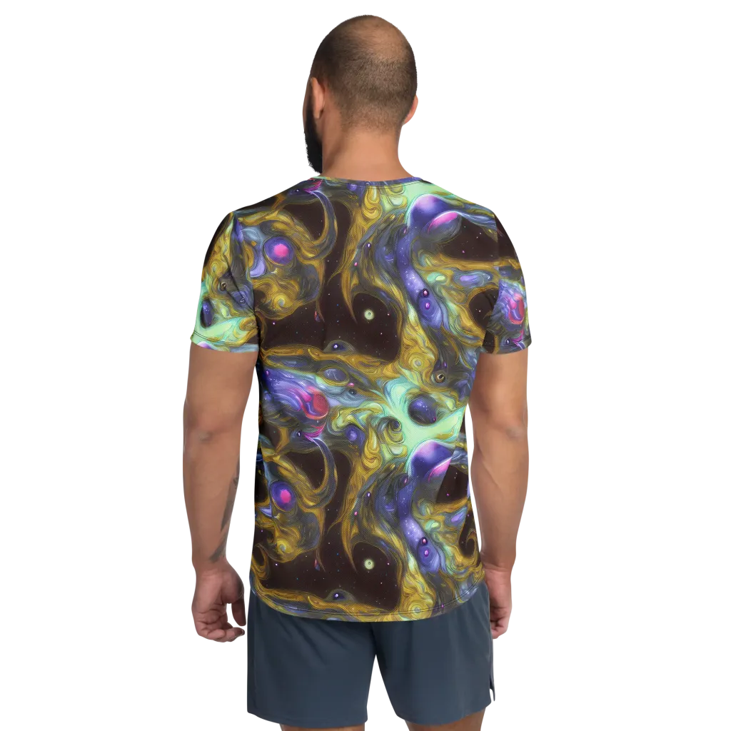 Indigo Infinity on Men's Athletic T-Shirt — Back