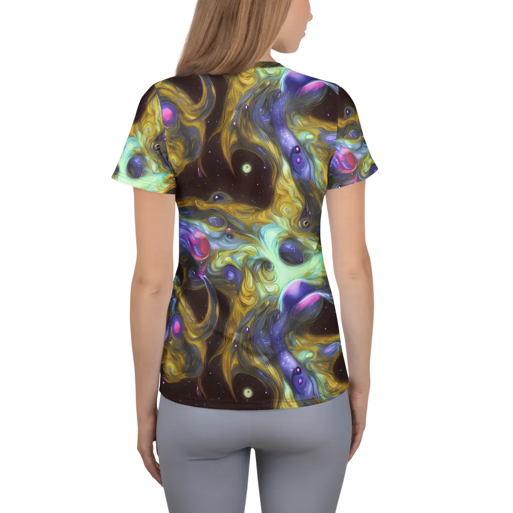 Indigo Infinity on Women's Athletic T-Shirt — Back