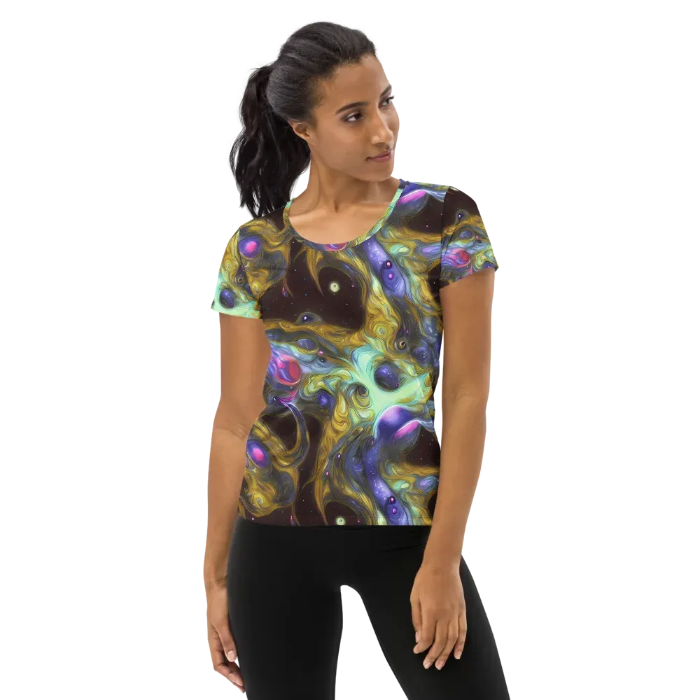 Indigo Infinity on Women's Athletic T-Shirt — Front