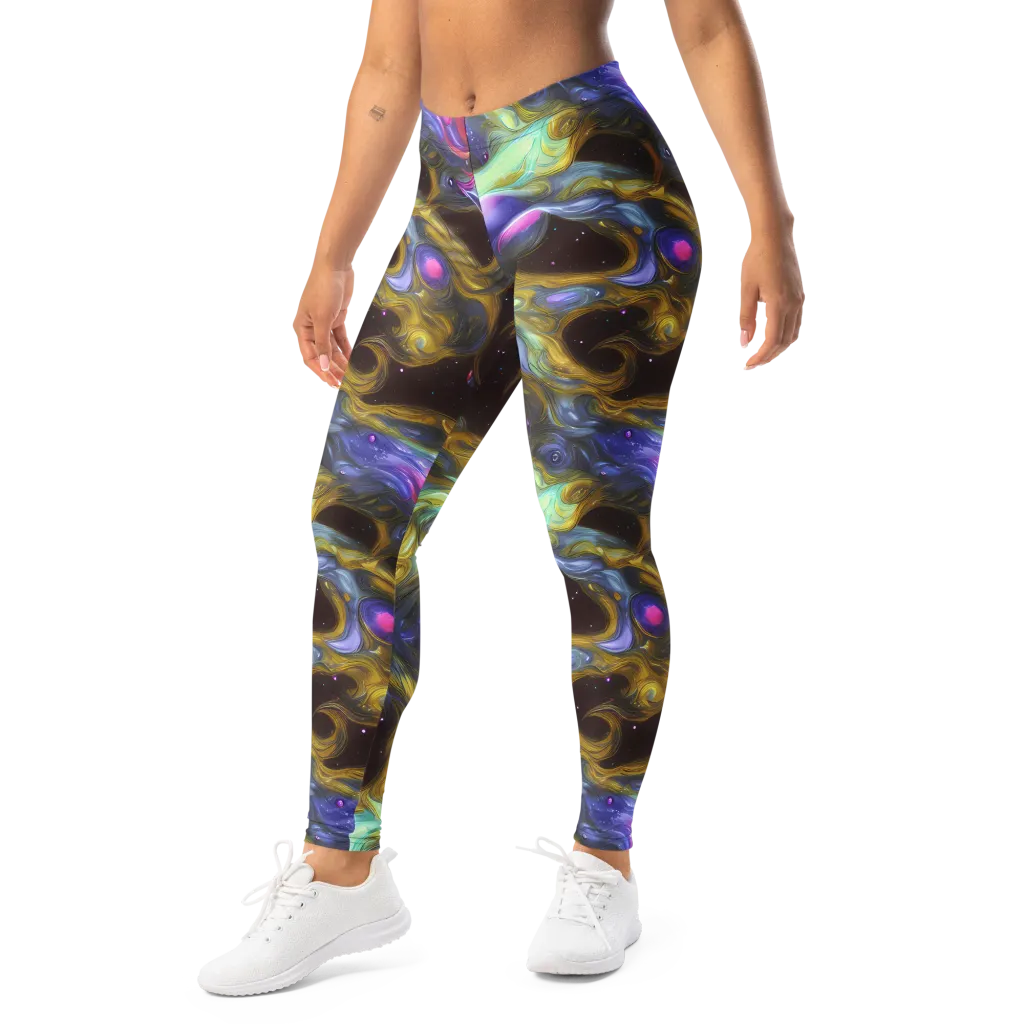 Indigo Infinity on Leggings — Left Front