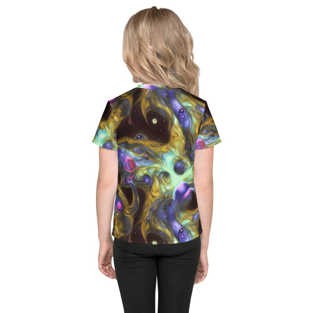 Indigo Infinity on Kids Crew Neck T-Shirt — Back